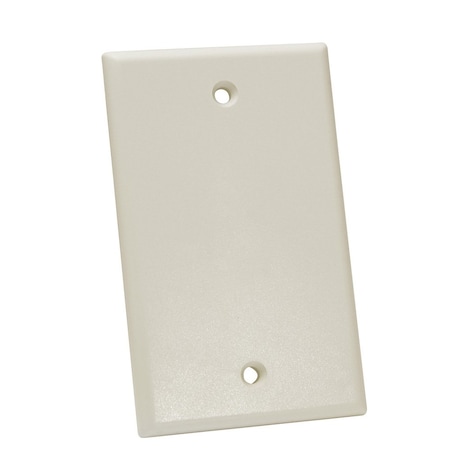 Quest Technology International Keystone Wall Plate, Single-Gang - Blank, Almond NFP-1009